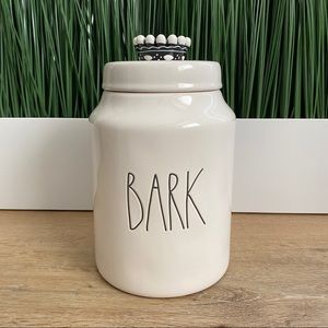 RAE DUNN Bark Crown Top Canister Large Dog Jar
